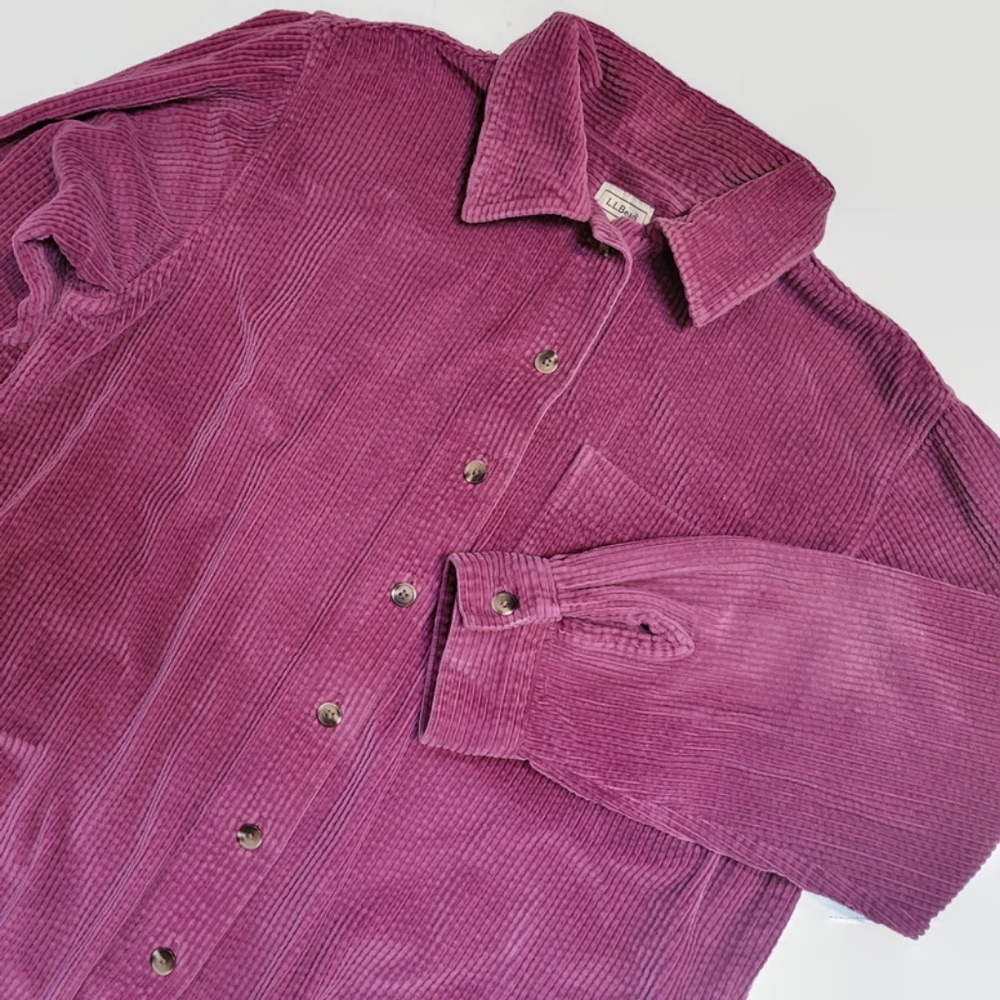 L.L. Bean Purple Corduroy Shacket - Picture 6 of 10